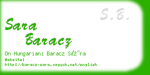 sara baracz business card